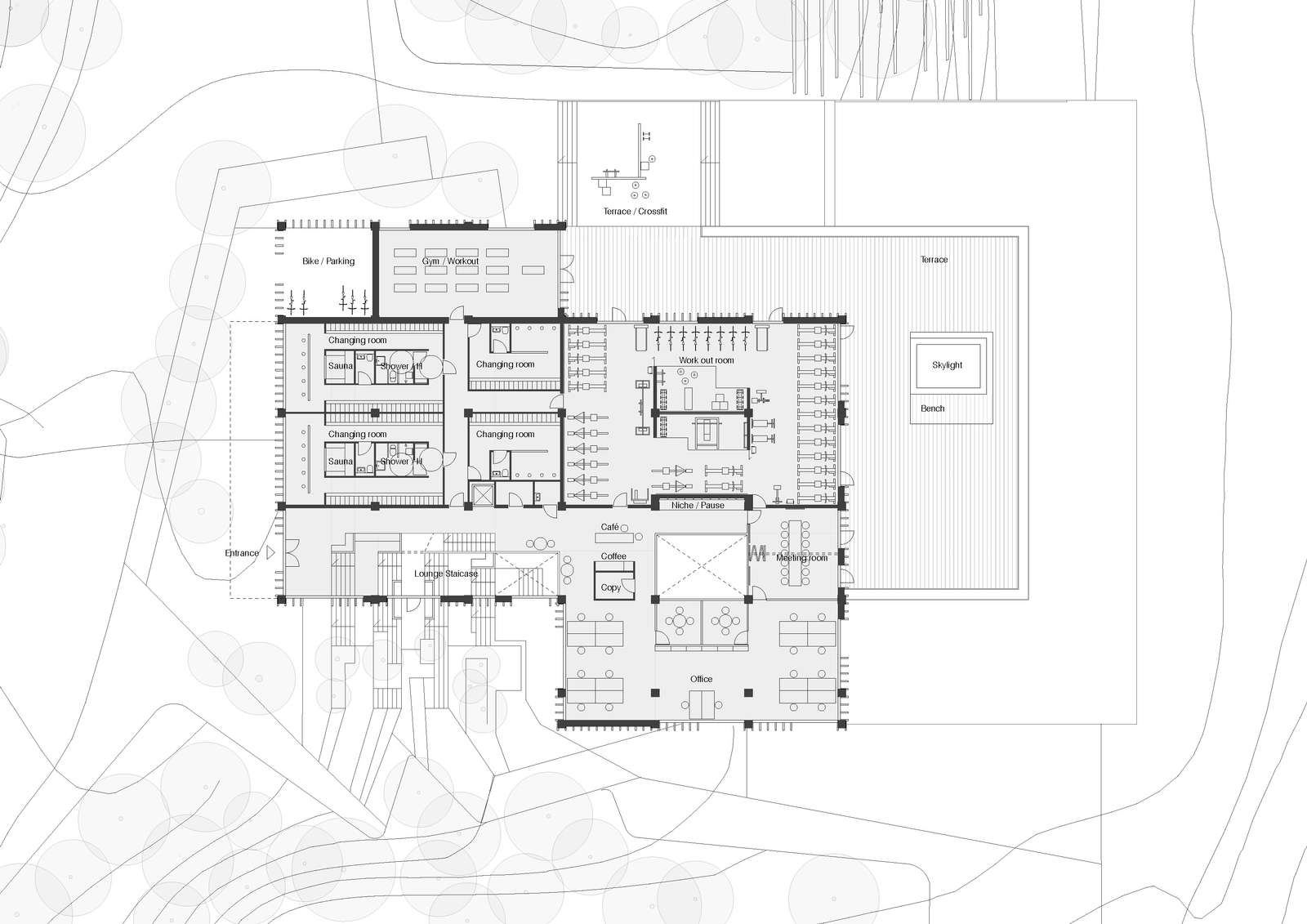 Denmark's Rowing Stadium Rowing Center plan 0 AART architects