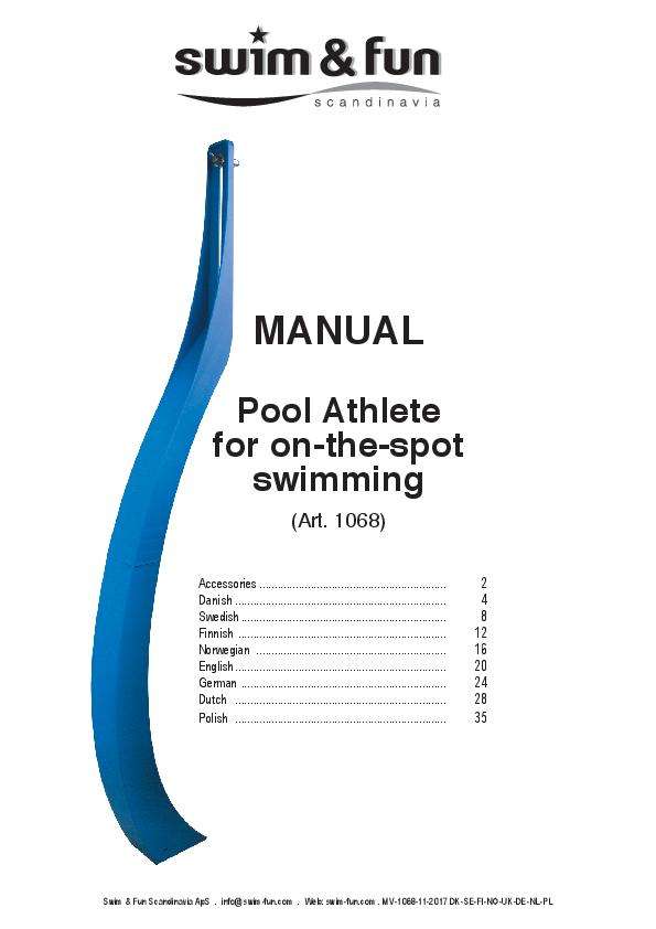 Pool Athlete for on-the spot swimming