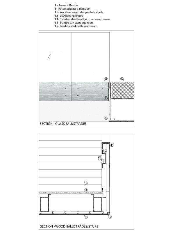 Detail sections balustrades & stairs