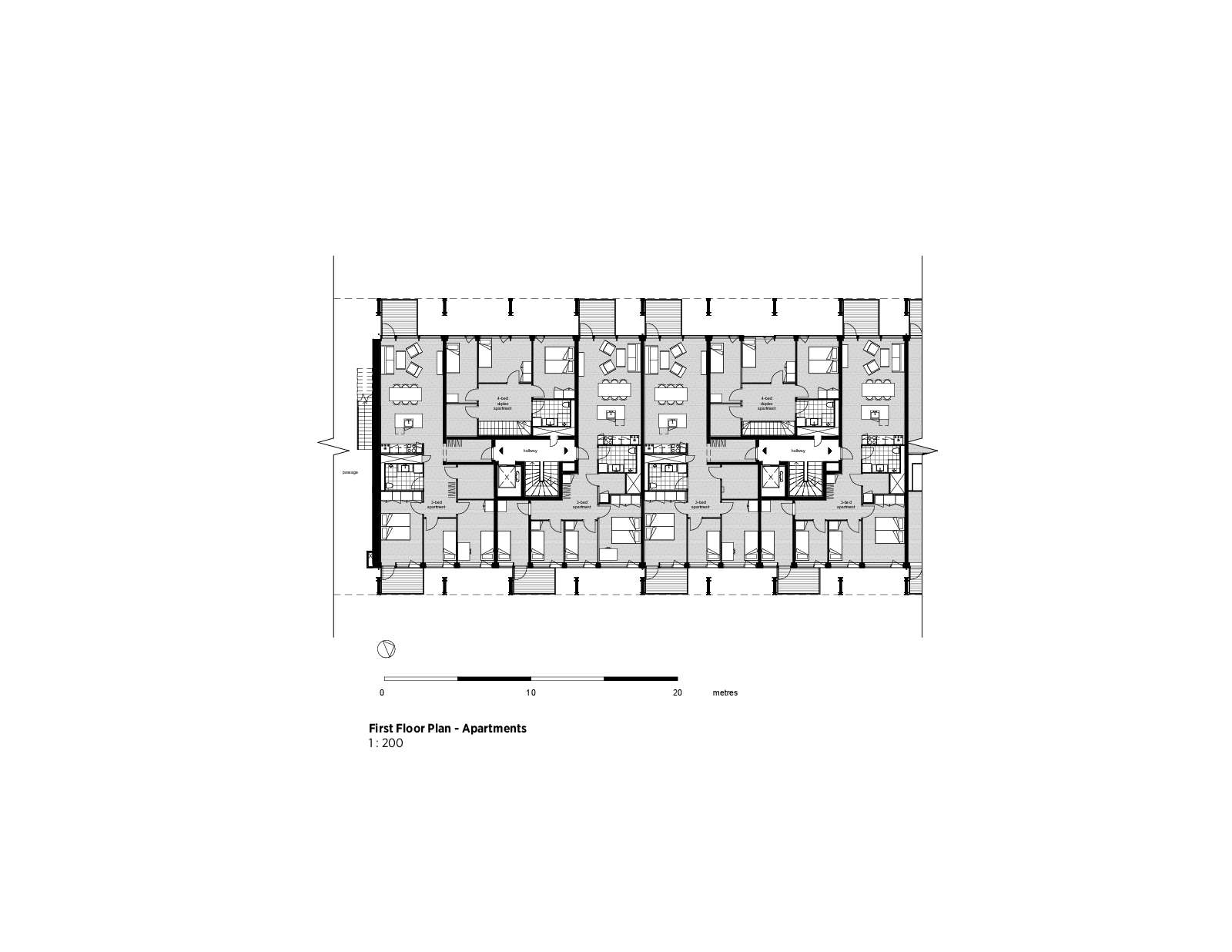 First Floor Plan   Apartments 1 200