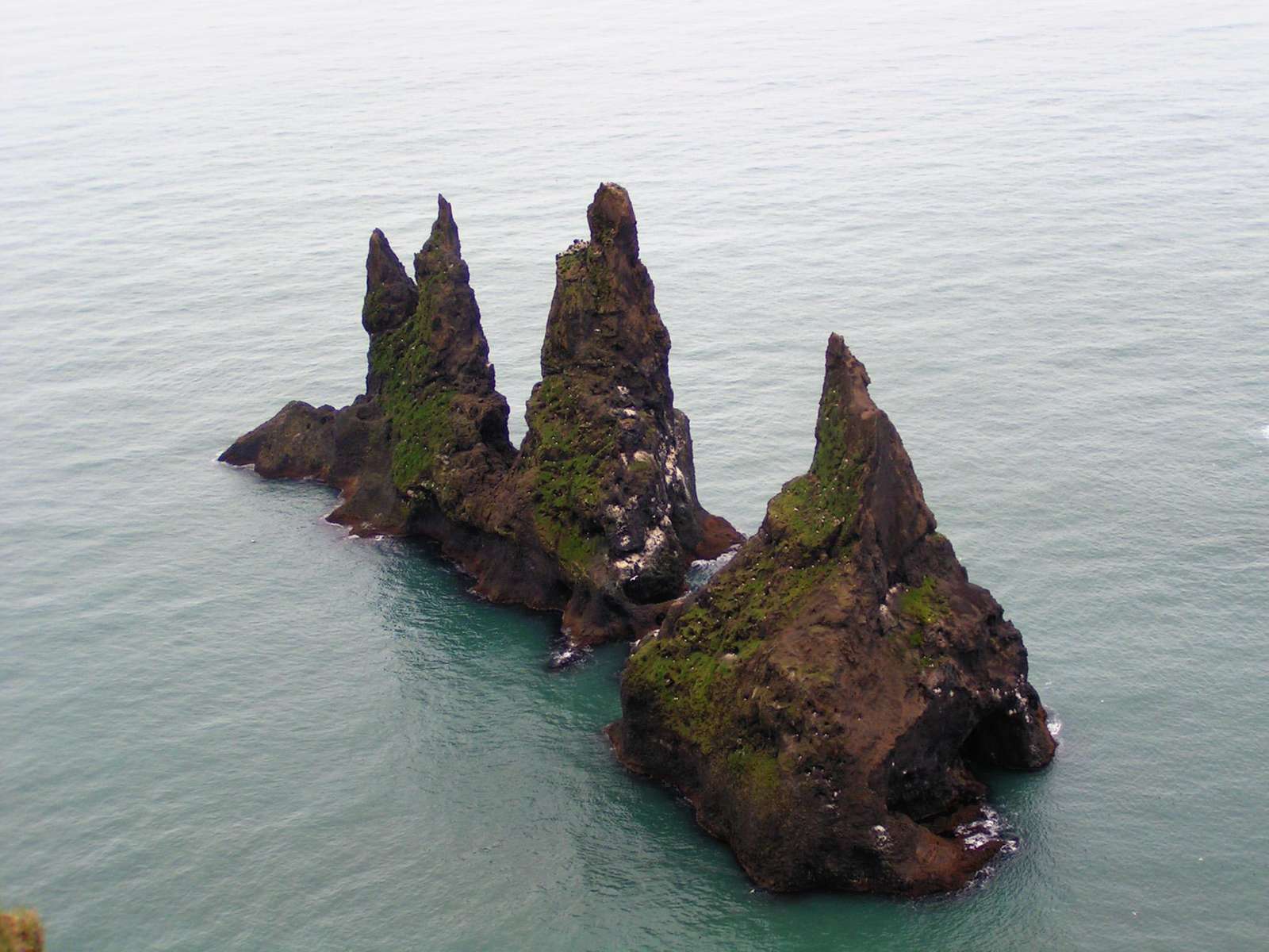 Rocks in the sea near Southern Iceland