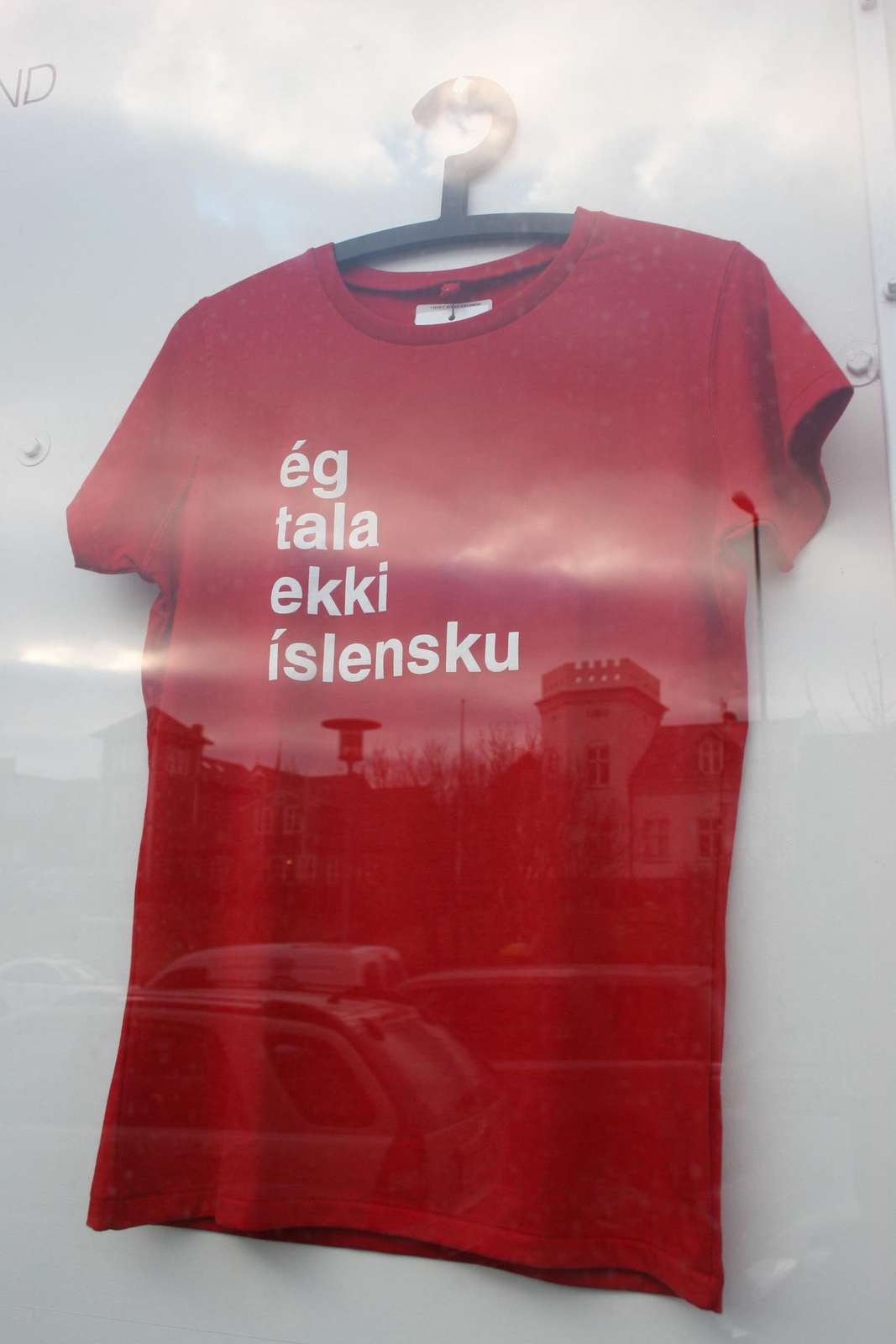 T-shirt: I don't speak Icelandic