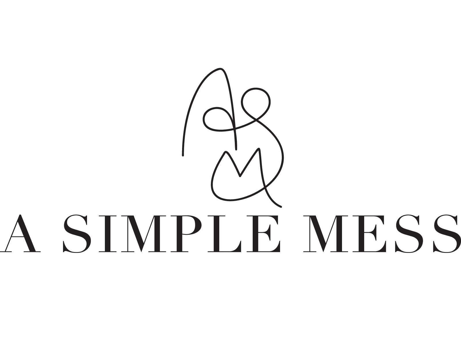 a simple mess logo black