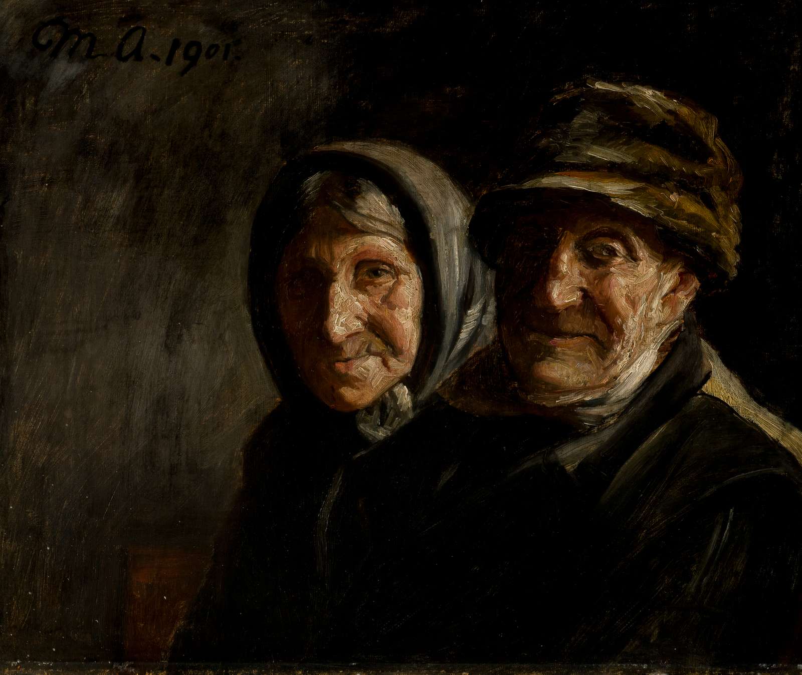 Michael Ancher: ” Portræt af et gammelt ægtepar”. 1901. Skagens Kunstmuseer
