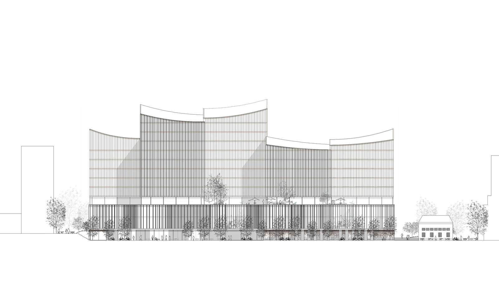 Ny By  og Forvaltningsret i Malmø Henning Larsen Architects 200 Elevation North