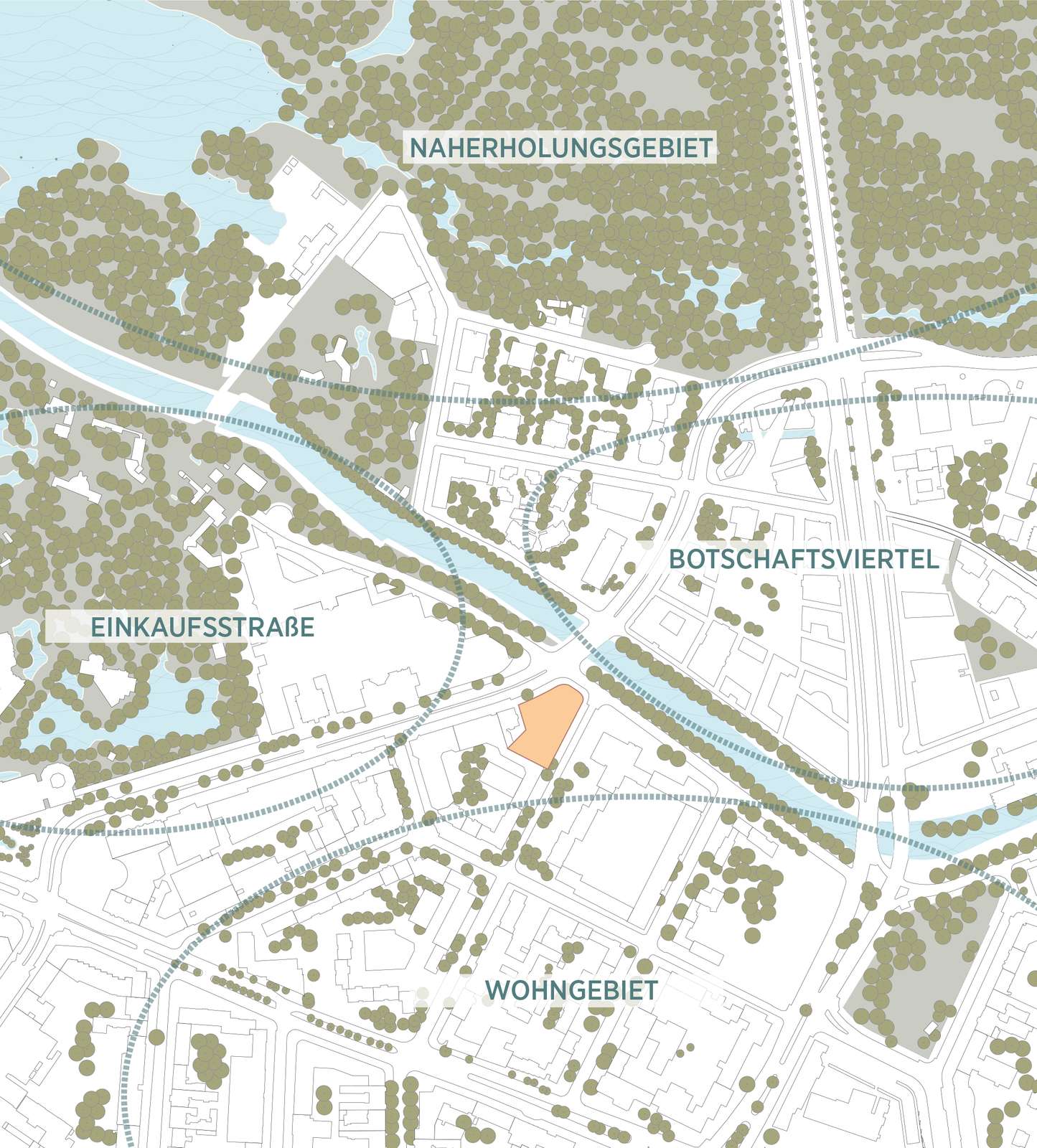 Context site map DE B One Berlin Hyp HQ C.F. Møller Architects BHPSIT01