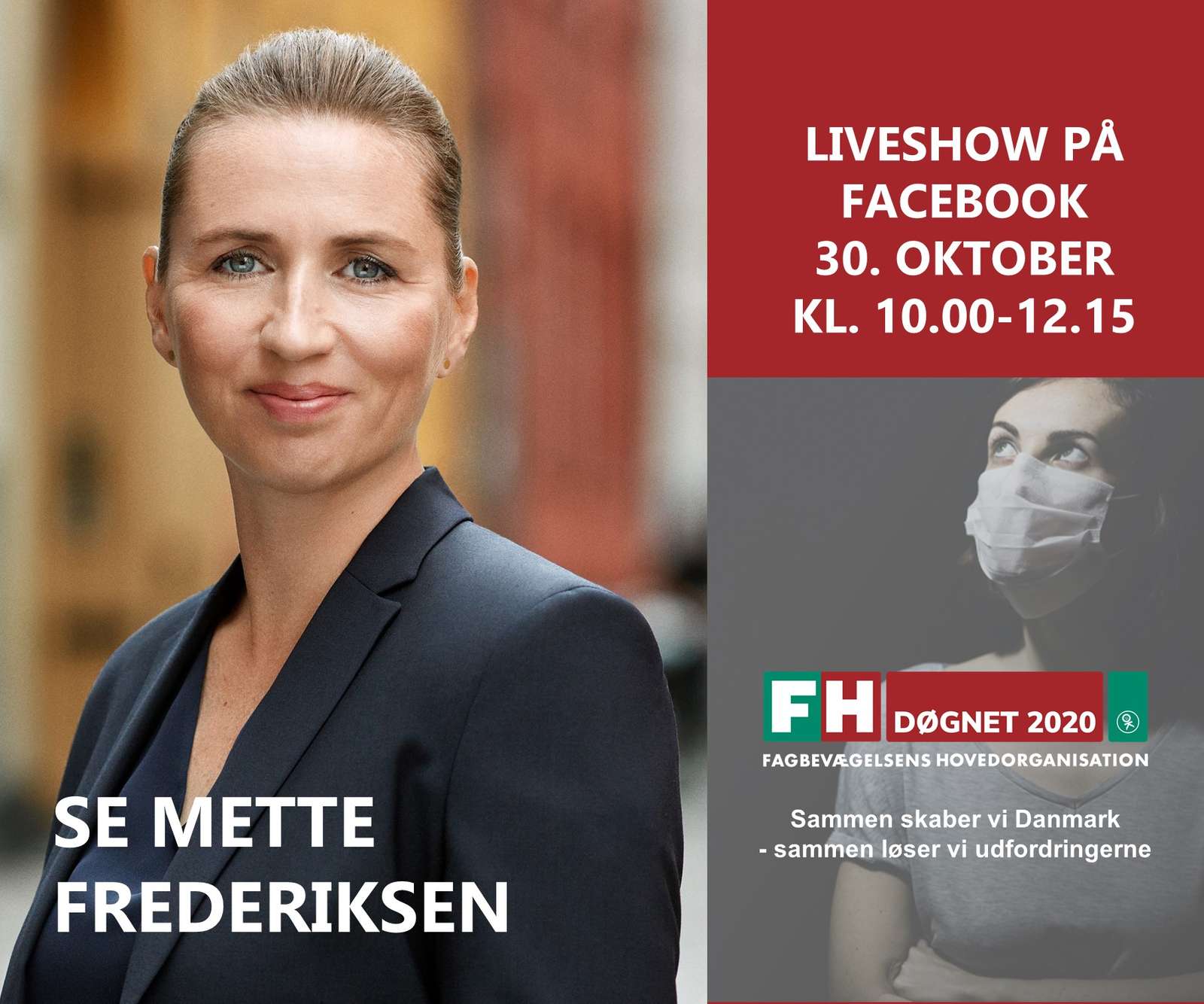 Facebook opslag til deling Mette Frederiksen
