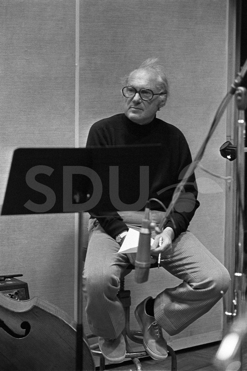 Norman Granz. In a recording studio, New York, 1976