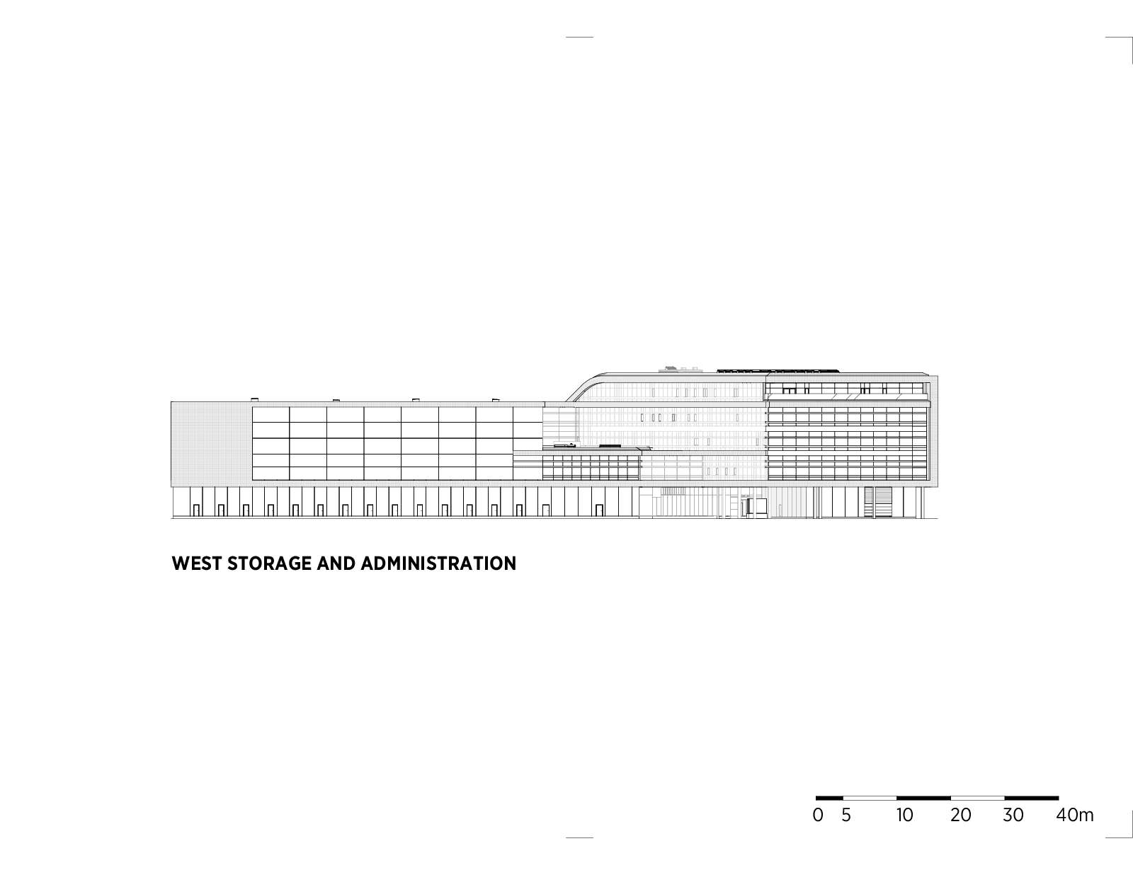 Facade West Storage and Administration Mascot International C.F. Møller Architects