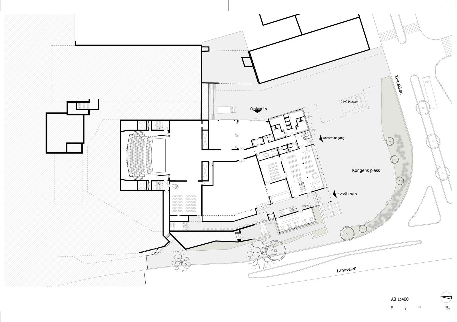 Plan Basement Kristiansund Opera and Culture Centre C.F. Møller Architects