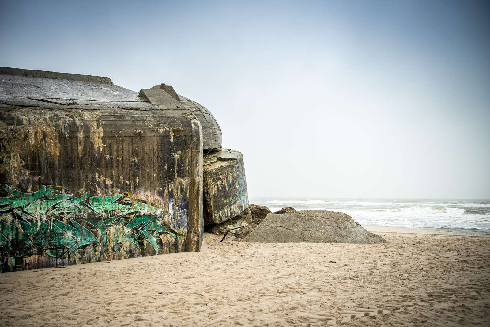Bunker på strand_Vesterhavet