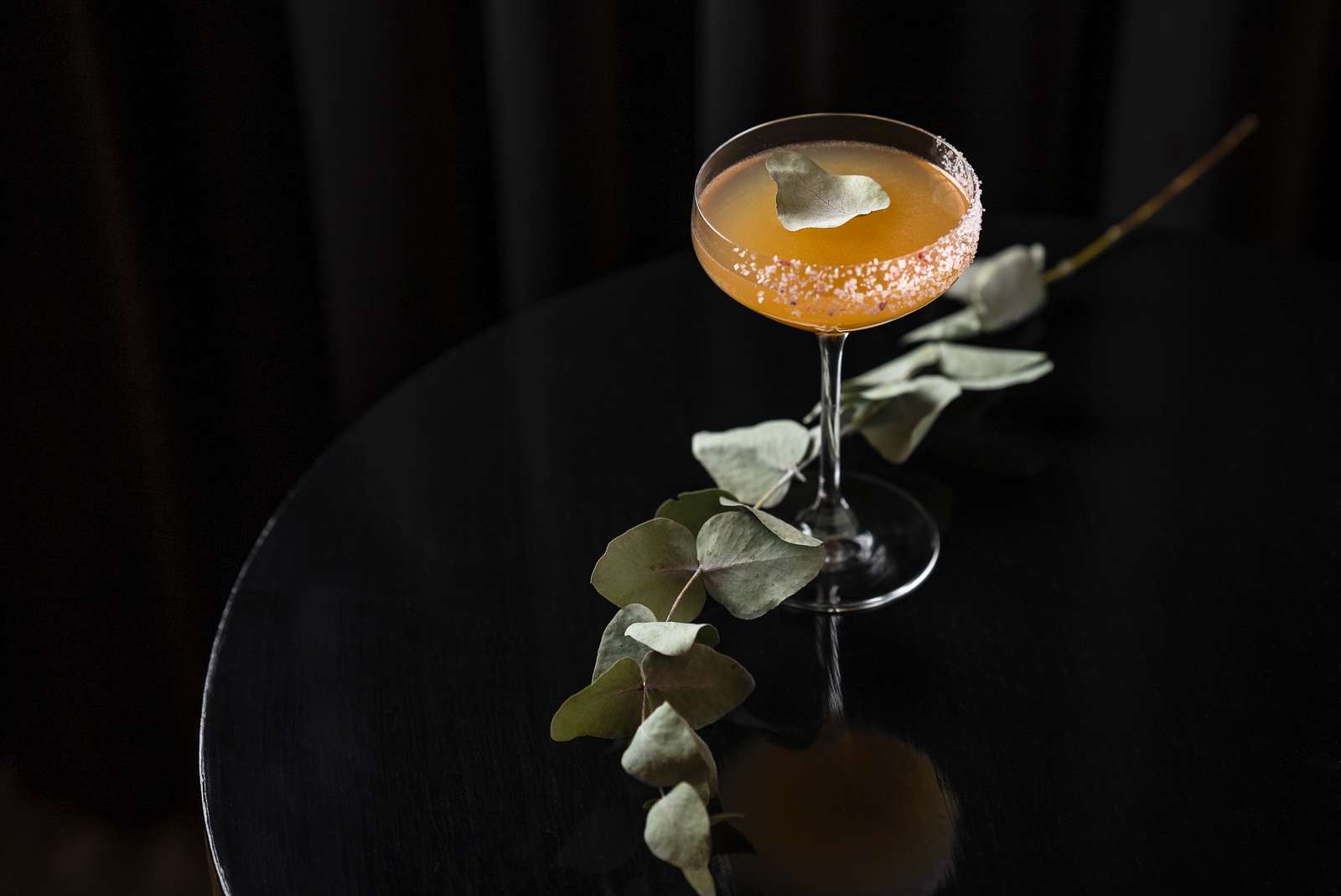 Cocktail and eucalyptus leaves 2