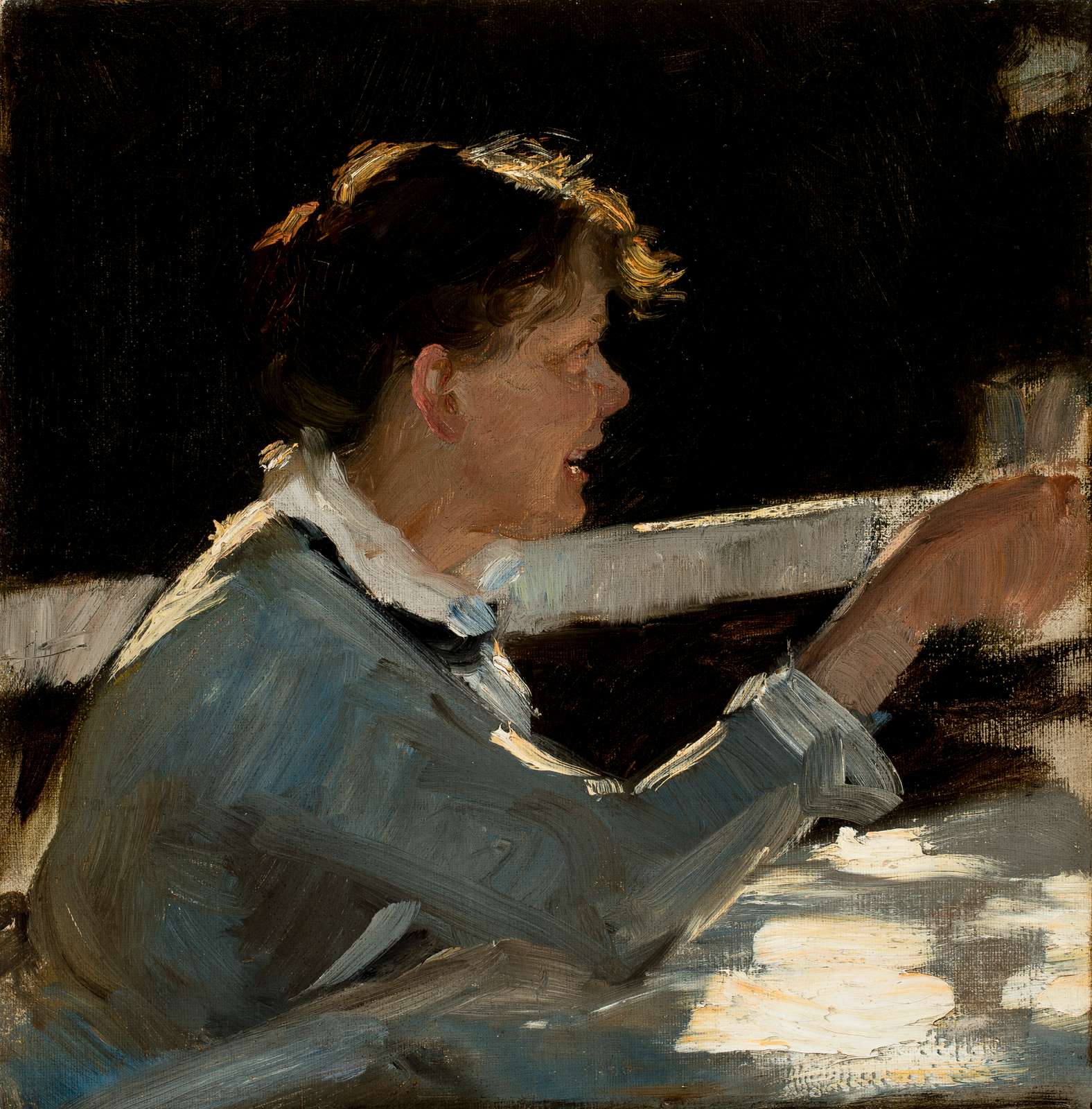 P.S. Krøyer: " Figurstudie af Helene Christensen." 1884. Skagens Kunstmuseer