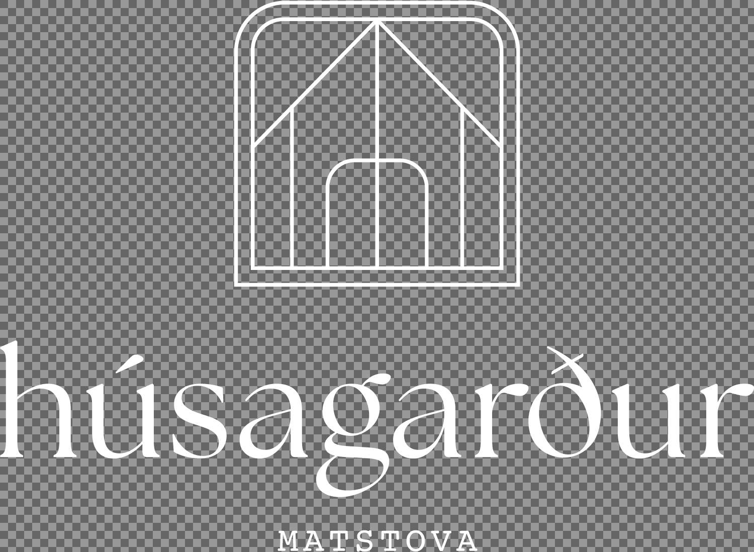 húsagarður logo hvítt FO