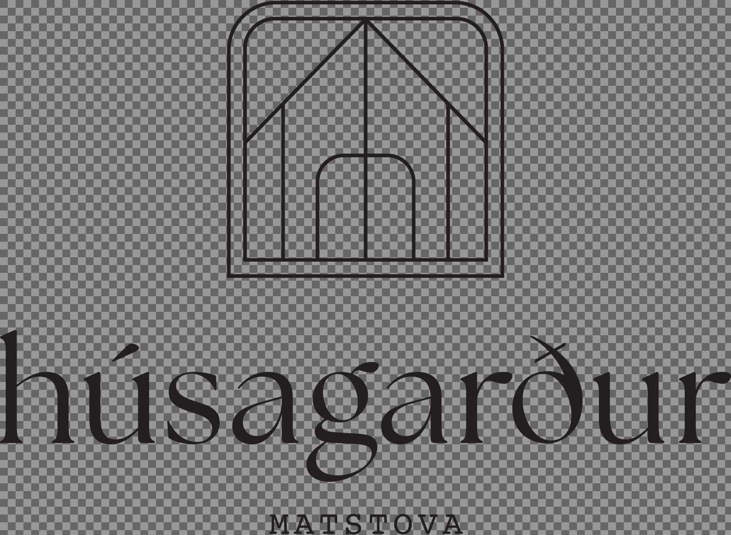 húsagarður logo svart FO