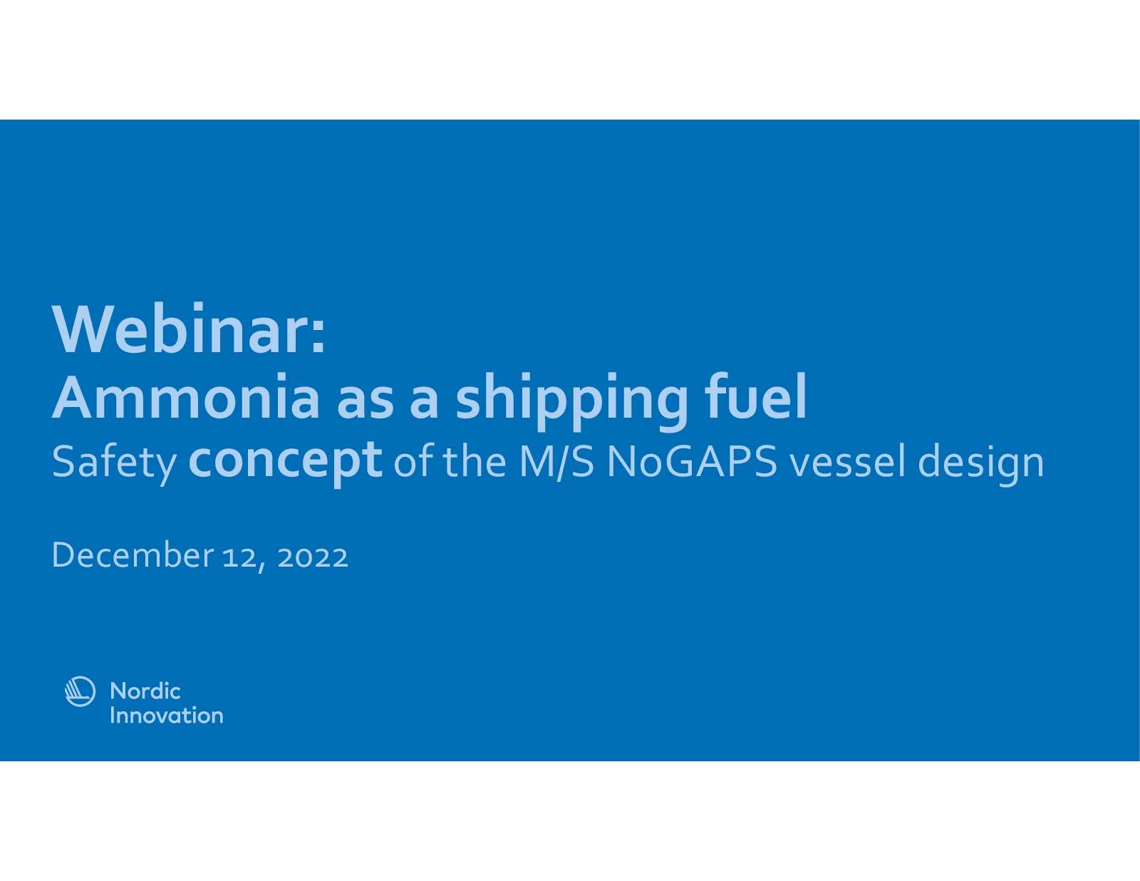 Ammonia as a Shipping Fuel