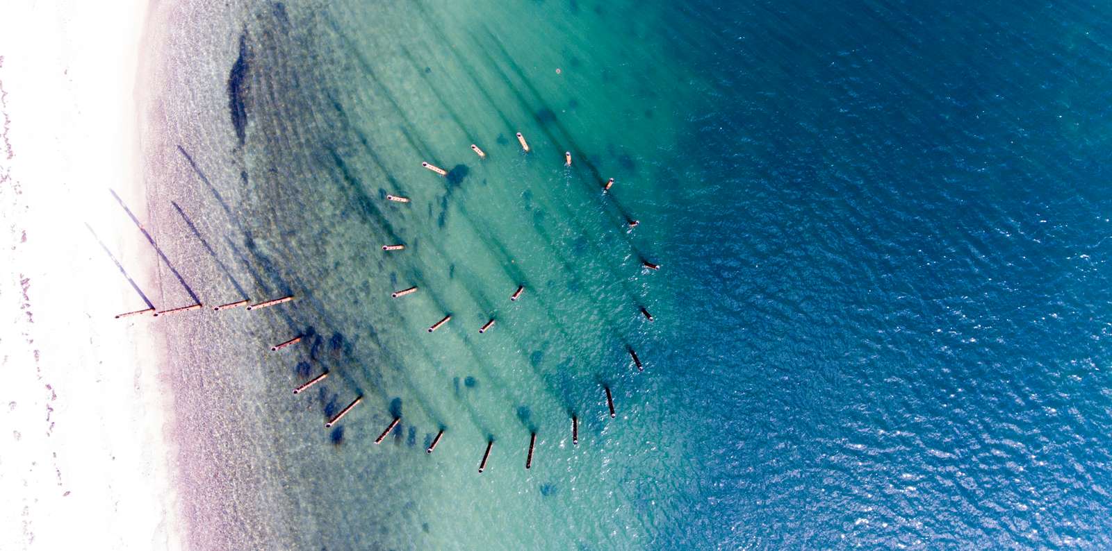 Havfruefløjterne fra luften. Foto   VisitFredericia
