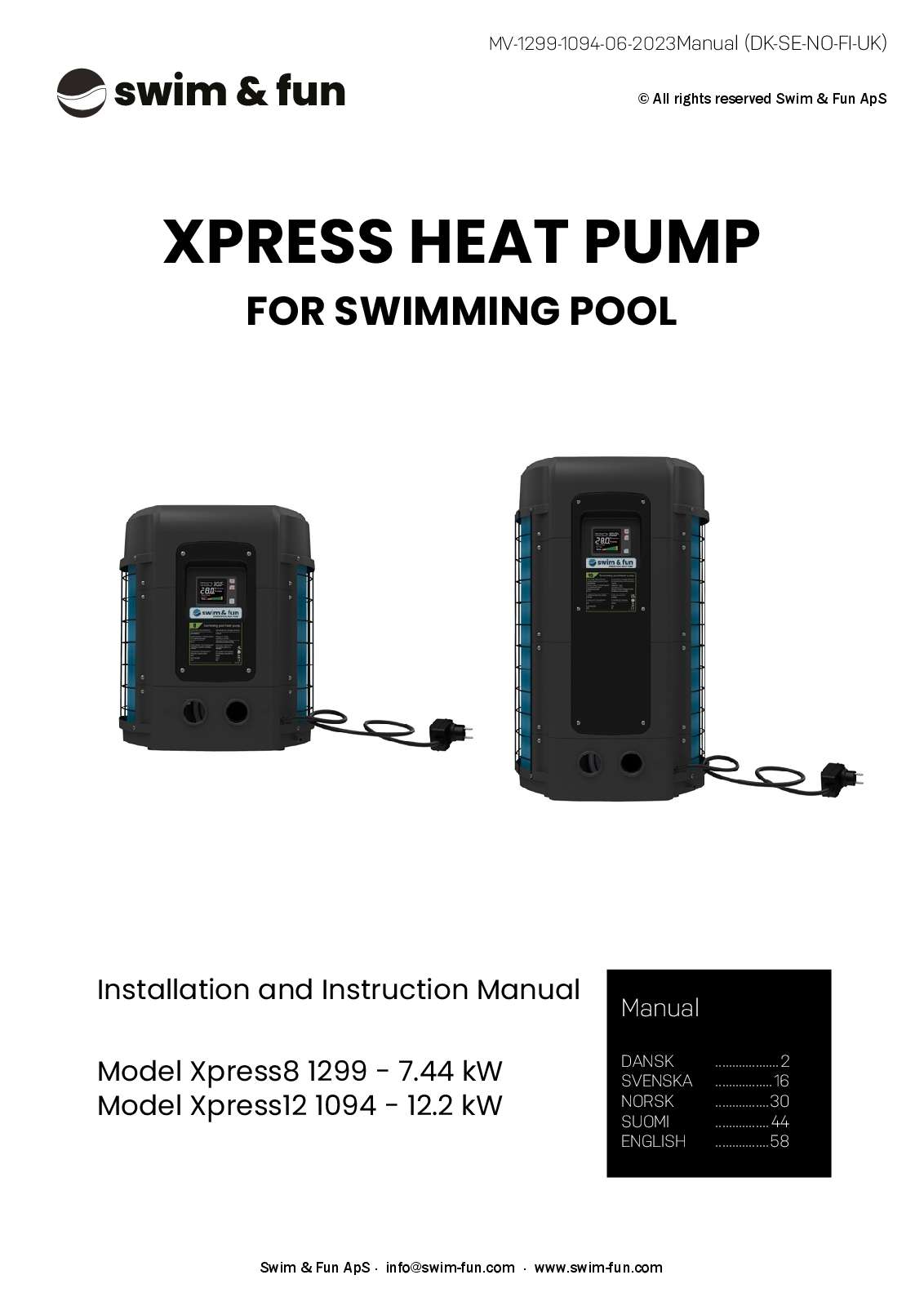 Xpress Heat Pumps 1299/1094