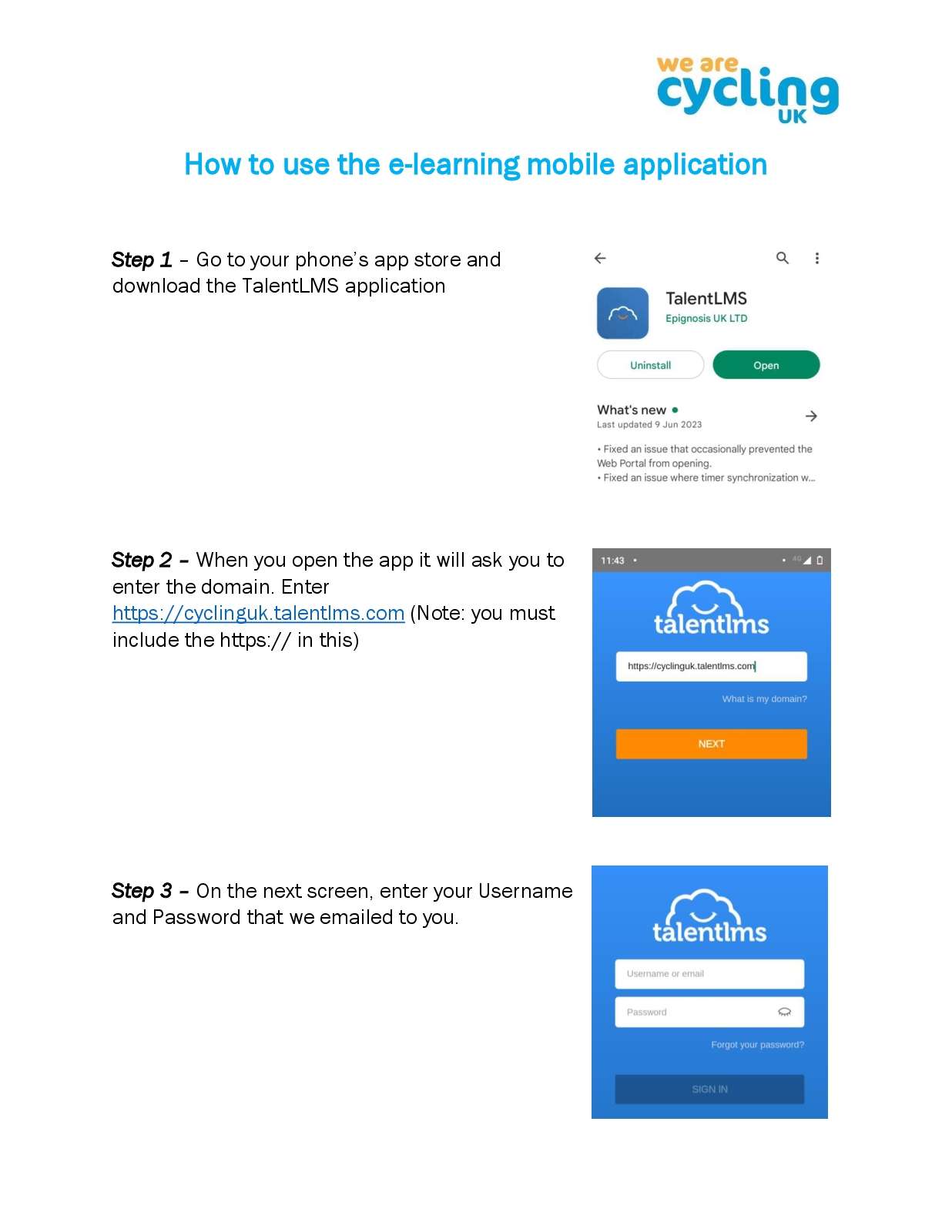 How to use the e learning mobile app (1)