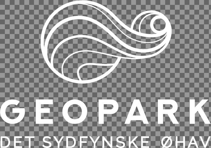 Geopark logo centreret hvid