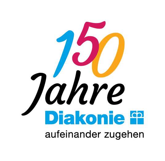 150Jahre Diakonie Logo mit Claim RGB