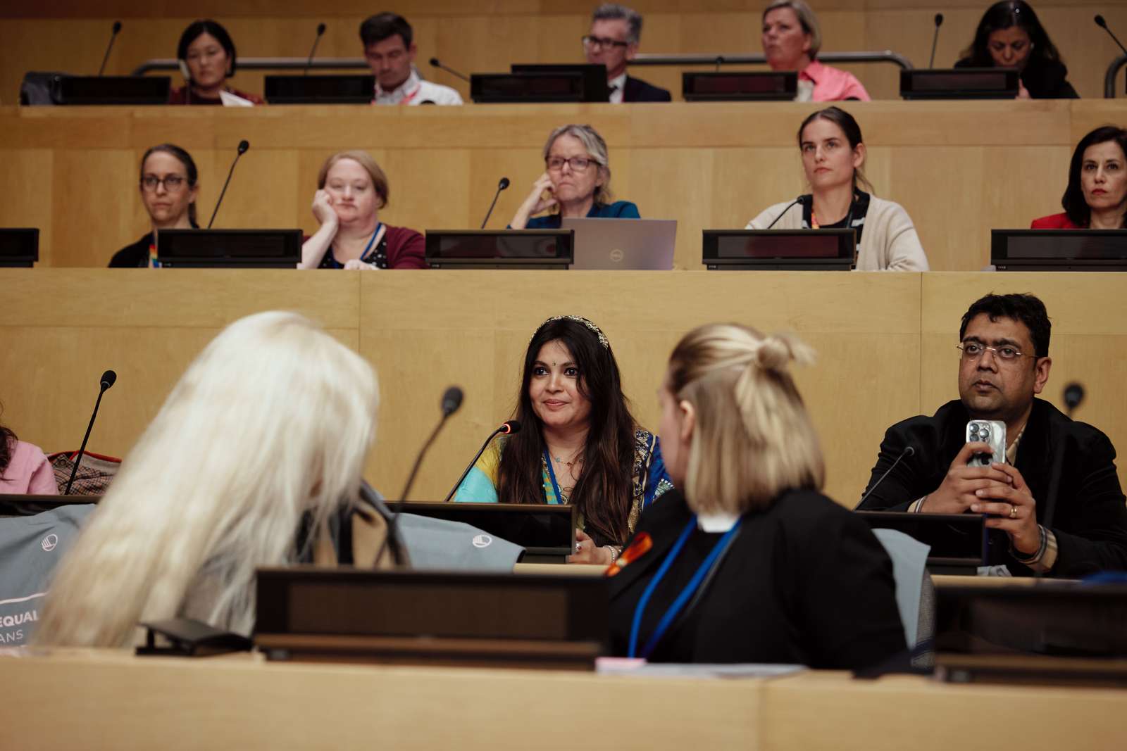 Attendee at panel debate, Dr. Nandita Shah, PhD