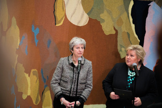 Theresa May and Erna Solberg