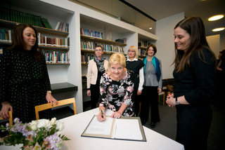 Eva Kjer Hansen. The Nordic Ministers for Gender Equality are signing declaration in Scandinavia House, New York on the occasion of the CSW63.
