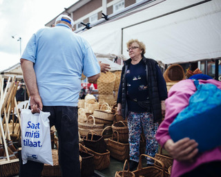 Outdoor market in Kristinestad
