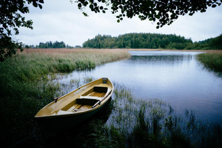 Row-boat at a lake in Lappeenranta