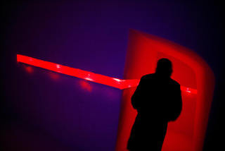 Silhouette in art installation