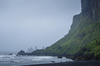 Black beach and rocks, Iceland