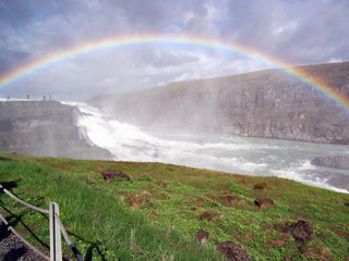 Rainbow at Gullfoss on Iceland