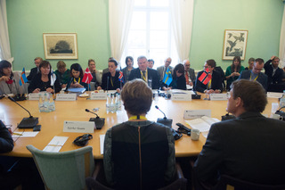Möte mellan de nordiska miljöministrarna och Nordiska rådets miljöutskott. Nordiska rådets session i Stockholm 2014.