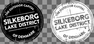 NEG.Vignet INTERNATIONAL Silkeborg Lake District POS vektor