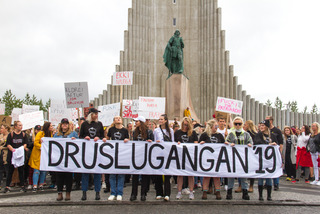 Druslugangan protest in Reykjavik