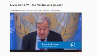 Antonio Guterres at the Nordic Counsil session 2020
