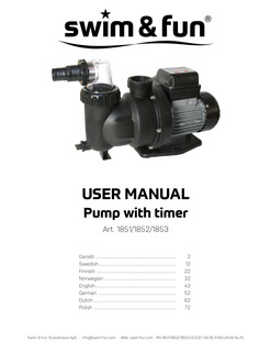 Pump with timer