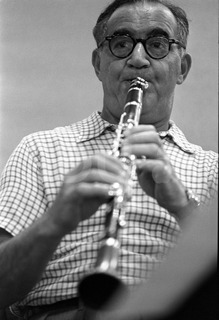 Benny Goodman. Recording in Columbia 30th Street Studio, New York, 1960