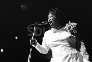 Mahalia Jackson. Performing at Madison Square garden, New York, 1960