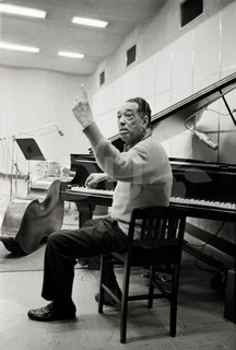 Duke Ellington. Recording with Duke Ellington Orchestra, for Columbia at 30th Street Studio, New York, 1962