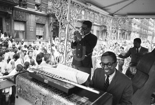 Billy Taylor and Dizzy Gillespie. For a Jazz mobile Concert in Harlem, New York, 1966