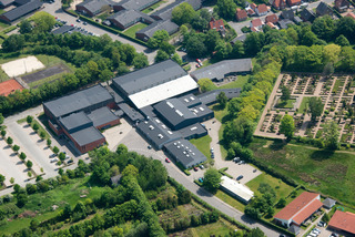Luftfoto af Bramming Kultur- & Fritidscenter, 2014.