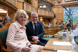 Anna Hallberg and Flemming Møller Mortensen
