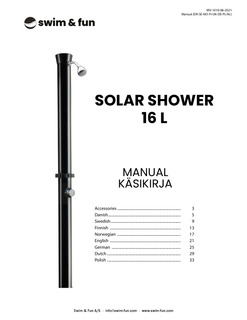 Solar Shower Kreta 16L