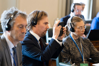 Taking pictures at Nordic Council Sessions 2022