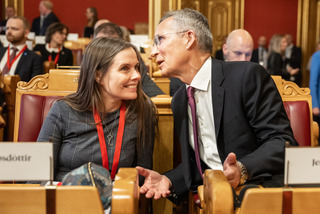 Katrín Jakobsdóttir and Jens Stoltenberg