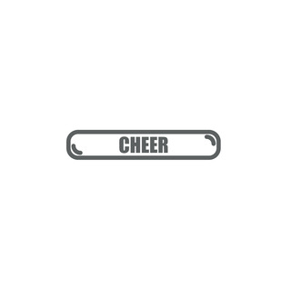  cheer equipment Sports icons set