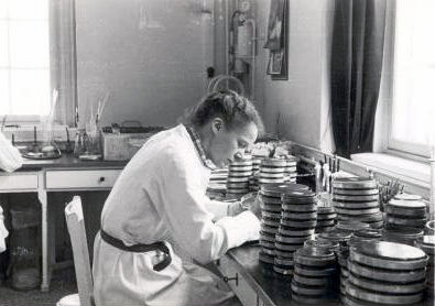 Ebba Schwarz Møller i laboratorium