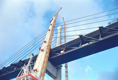 Seaview of pylon construction